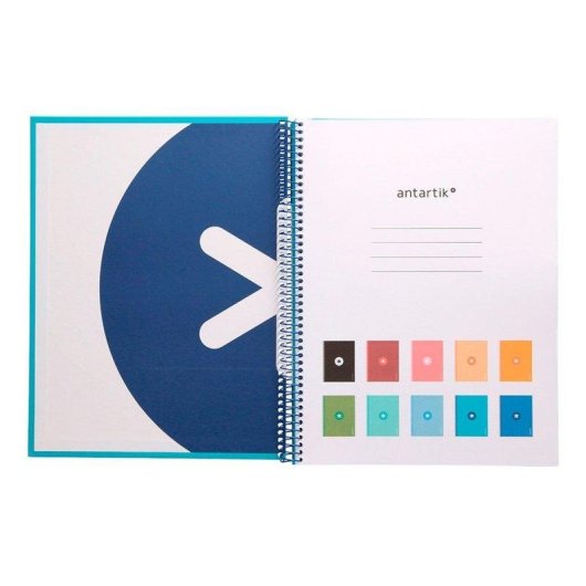 Quaderno Antartik A4 a spirale con copertina rigida e banda colorata