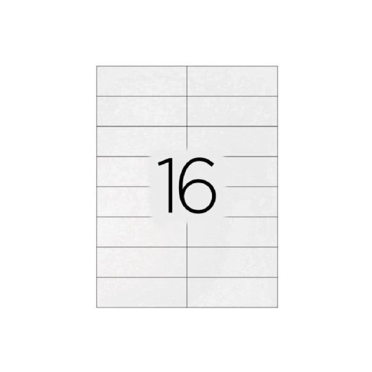 Caja 100 Hojas Etiquetas Adhesivas A4 16 Etiquetas 99.1x33.9mm Q-Connect