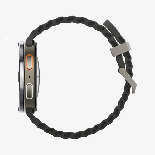 Funda Spigen Bezel Tune para Samsung Watch 8 44mm Plata Aluminio Acero Inoxidable