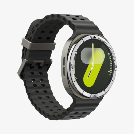 Funda Spigen Bezel Tune para Samsung Watch 8 44mm Plata Aluminio Acero Inoxidable