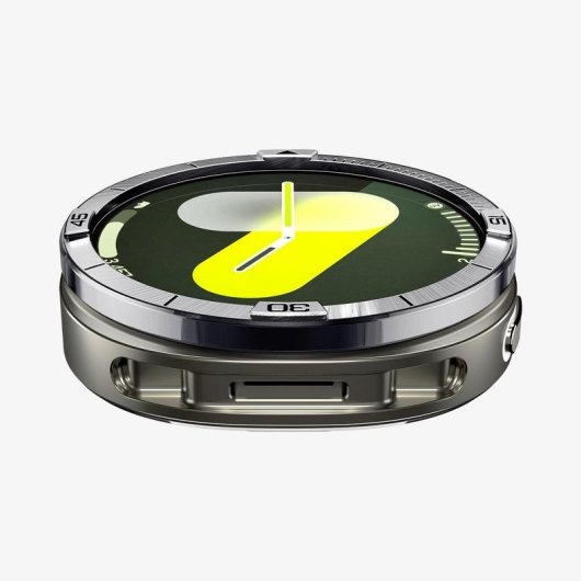 Funda Spigen Bezel Tune para Samsung Watch 8 44mm Plata Aluminio Acero Inoxidable