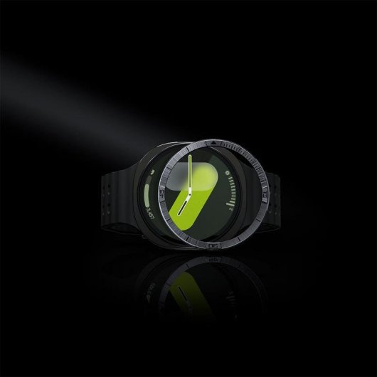 Funda Spigen Bezel Tune para Samsung Watch 8 44mm Plata Aluminio Acero Inoxidable