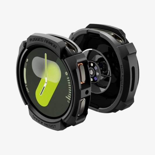 Cover Spigen Rugged Armor per Samsung Watch 8 (44mm) Nero TPU