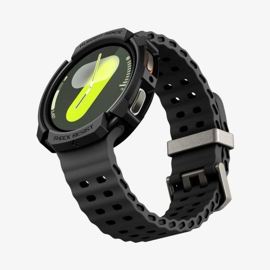 Cover Spigen Rugged Armor per Samsung Watch 8 (44mm) Nero TPU