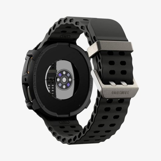 Cover Spigen Rugged Armor per Samsung Watch 8 (44mm) Nero TPU