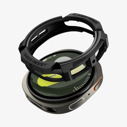 Cover Spigen Rugged Armor per Samsung Watch 8 (44mm) Nero TPU