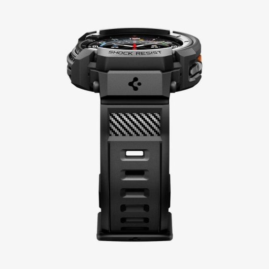 Cover Spigen Rugged Armor Pro + Cinturino Samsung Watch 8 Classic 46mm Nero