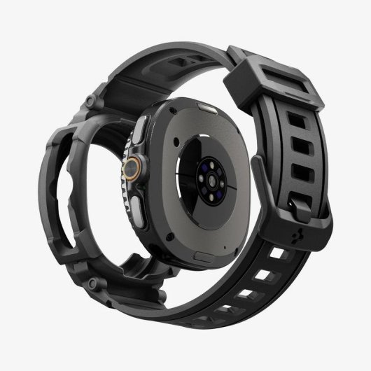 Cover Spigen Rugged Armor Pro + Cinturino Samsung Watch 8 Classic 46mm Nero