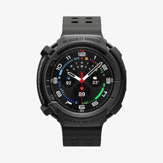 Capa Spigen Rugged Armor para Samsung Watch 8 Classic 46mm Preto TPU