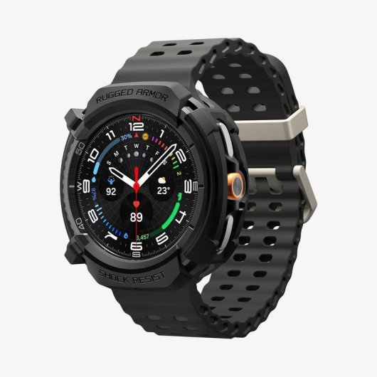 Capa Spigen Rugged Armor para Samsung Watch 8 Classic 46mm Preto TPU