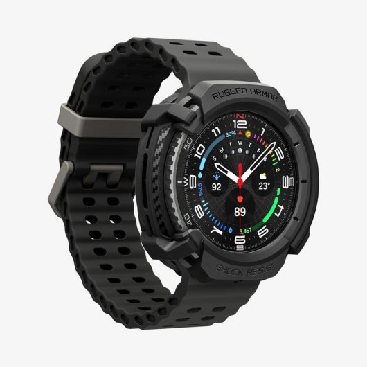 Capa Spigen Rugged Armor para Samsung Watch 8 Classic 46mm Preto TPU