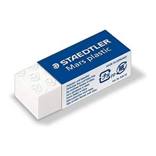 Goma de borrar Staedtler Mars Plastic Set 2 unidades Blanco