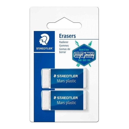 Goma de borrar Staedtler Mars Plastic Set 2 unidades Blanco