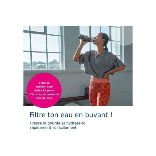 Garrafa de água filtrante Brita Active 0,6 L Azul Escuro com 2 Microdiscs