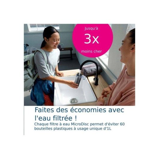 Garrafa de água filtrante Brita Active 0,6 L Azul Escuro com 2 Microdiscs