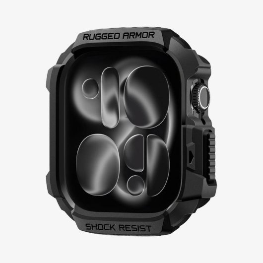 Funda Spigen Rugged Armor 2 pour Apple Watch 10/11 (42mm) Noir TPU