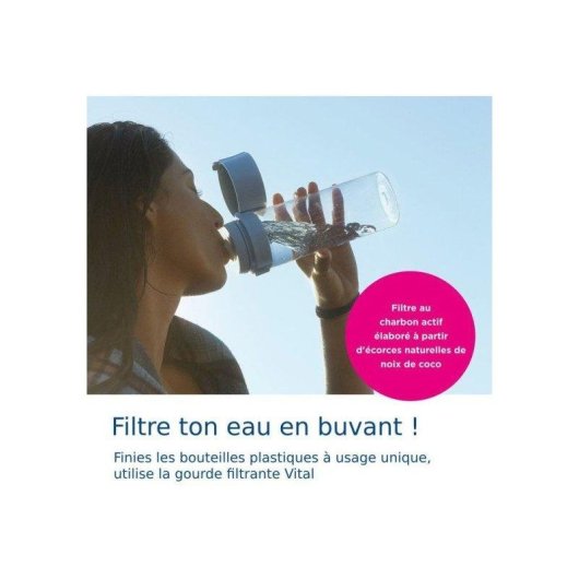 Garrafa filtrante Brita Fill&go 0,6 L Azul Pastel com 2 Microdiscs