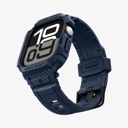 Cover protettiva Spigen Rugged Armor Pro 2 + cinturino per Apple Watch 10/11 42mm Marina