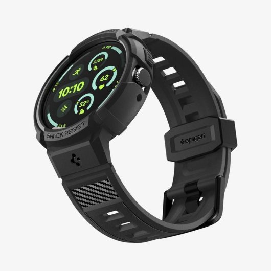 Funda Spigen Rugged Armor Pro + Stand pour Google Pixel Watch 4 (41mm) TPU Noir