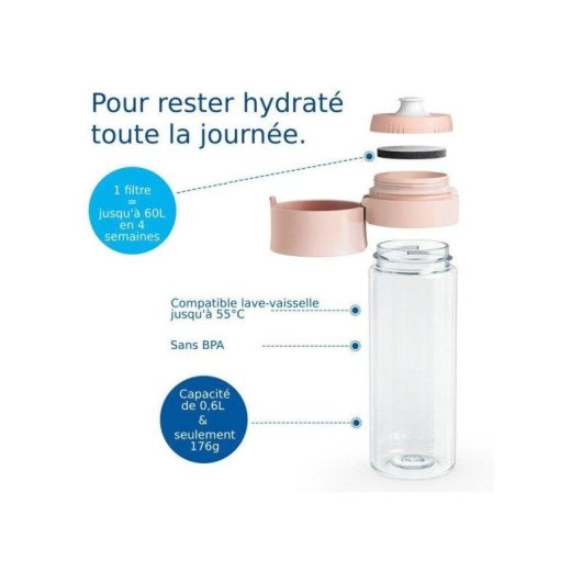 Garrafa Filtro Brita Vital Fill&Go 0,6 L Apricot