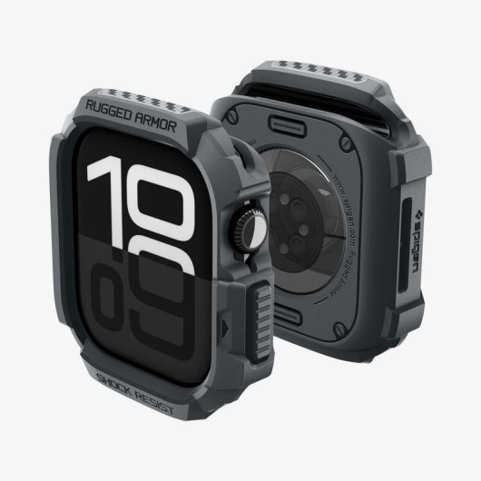 Funda Spigen Rugged Armor 2 para Apple Watch 10/11 46mm Gris TPU