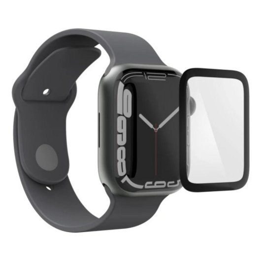 Protector de pantalla Hama Super Hybrid para Apple Watch SE 3, Negro Transparente, rPET