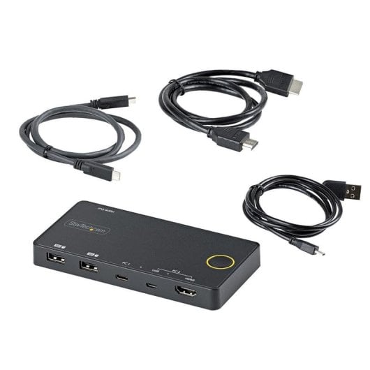 Conmutador KVM Startech 2 Puertos USB-C HDMI 4K 60Hz