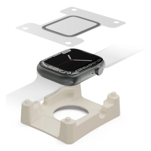 Protector de pantalla Hama Super Hybrid negro transparente para Apple Watch 11, resistente a golpes