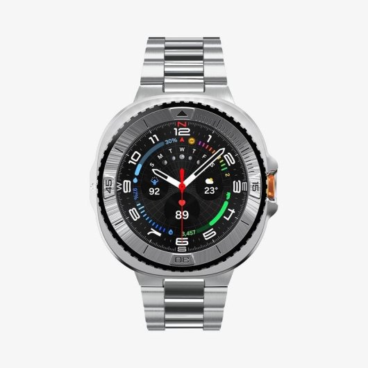 Protectora Spigen Bezel Tune Pro para Samsung Galaxy Watch 8 Classic 46mm Plata