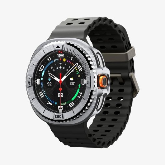 Protectora Spigen Bezel Tune Pro para Samsung Galaxy Watch 8 Classic 46mm Plata
