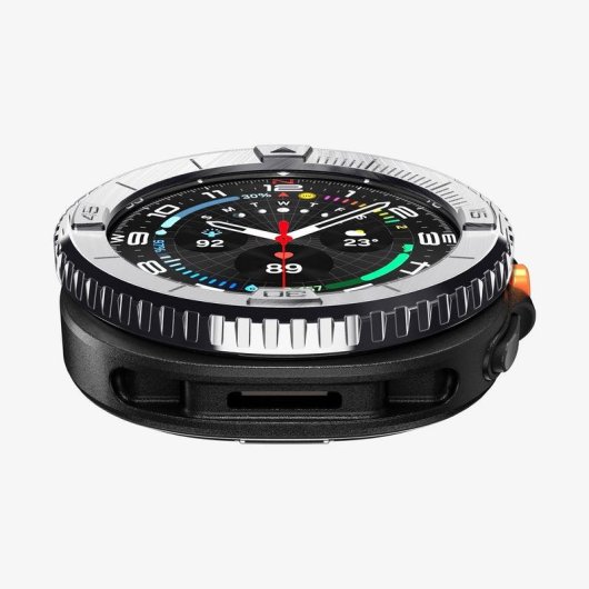 Funda Spigen Bezel Tune para Samsung Watch 8 Classic 46mm Acero Inoxidable Plata