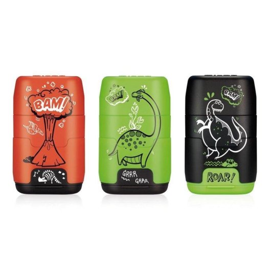 Apuntatore Compattissimo Milan Million Years Ago con 2 Gomme di Ricambio Verde