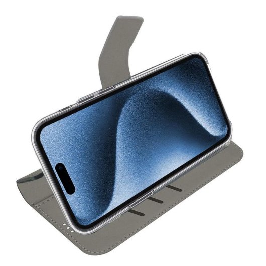 Funda para móvil Celly WALLY portefeuille cuir synthétique noir avec support pour iPhone 17 Pro
