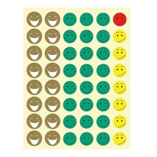 Bolsa de Gomets Redondos con Emoticonos Apli Kids Smiley Multicolor