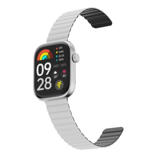 imilab IMIKI ST2 Bluetooth 5.2 49mm IPS Plata Correa Negra y Plata IP68 SpO2 Pulsómetro