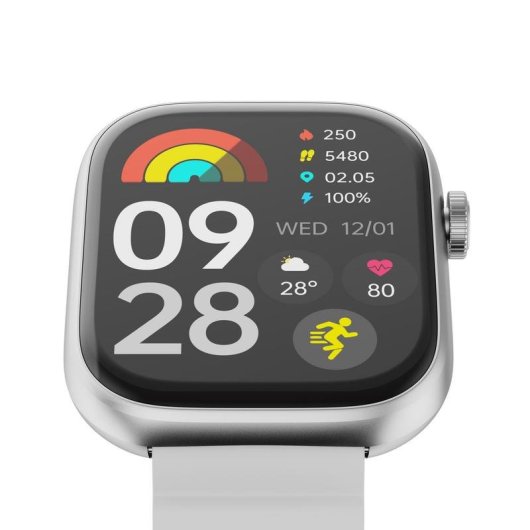 imilab IMIKI ST2 Bluetooth 5.2 49mm IPS Plata Correa Negra y Plata IP68 SpO2 Pulsómetro