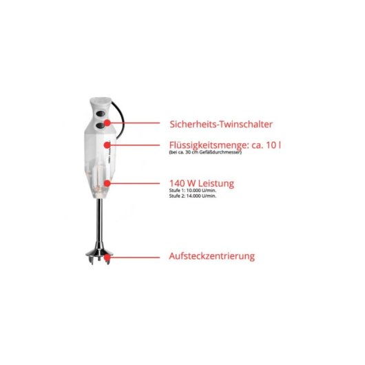 Batidora de inmersión ESGE M 122 De Luxe 140 W 0,6 L Blanco