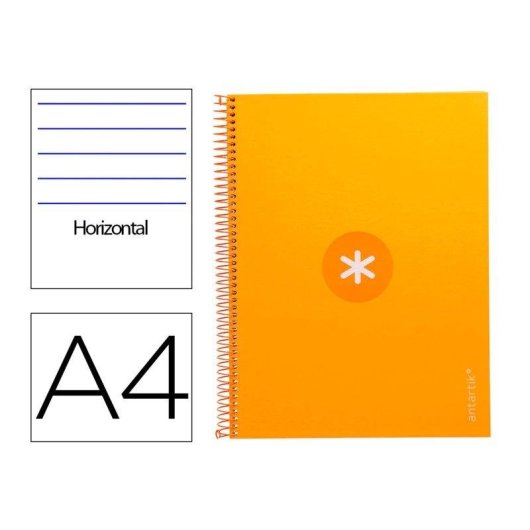 Quaderno Antartik A4 Spirale Copertina Rigida Banda Colorata Mostarda