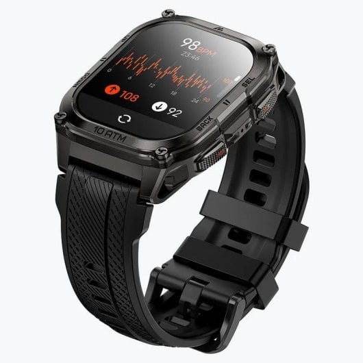Kospet Tank M4 Bluetooth GPS 50mm AMOLED Schwarz Einheitsgröße Wasserdicht IP69K SpO2 Pulsmesser