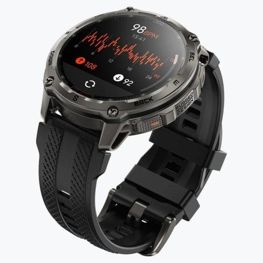 Kospet Tank T4 Bluetooth GPS 48mm AMOLED Schwarz Unisex Wasserdicht IP69K