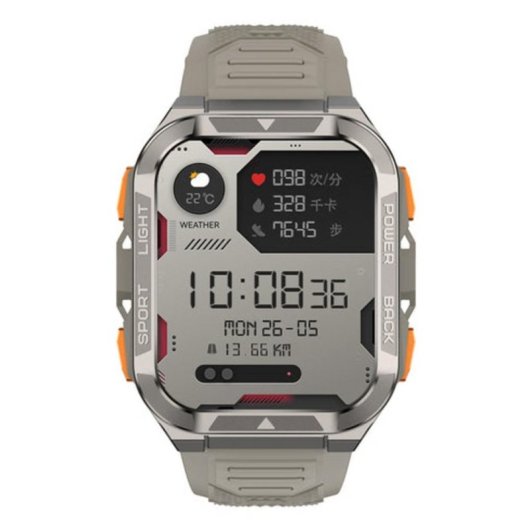 Blackview W80 Pro Bluetooth GPS 49mm TFT Gris Talla Única Resistencia Agua IP68 SpO2 Pulsómetro