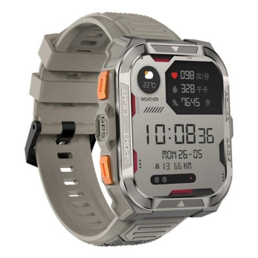 Blackview W80 Pro Bluetooth GPS 49mm TFT Gris Talla Única Resistencia Agua IP68 SpO2 Pulsómetro