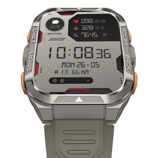 Blackview W80 Pro Bluetooth GPS 49mm TFT Gris Talla Única Resistencia Agua IP68 SpO2 Pulsómetro