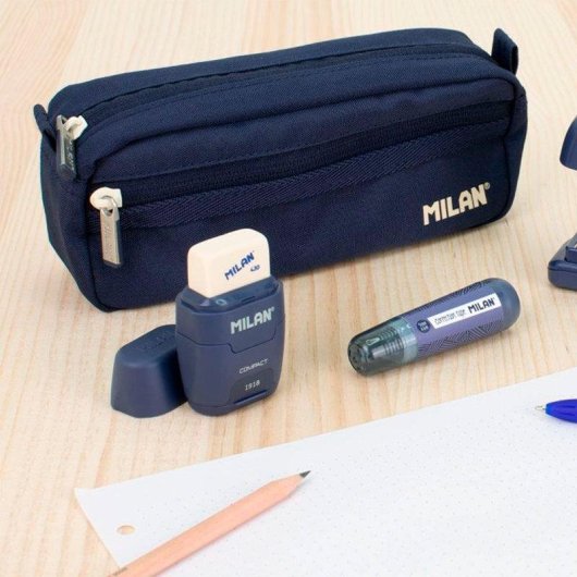 Radierer Milan Compact 1918 Blau mit Ersatzgummis