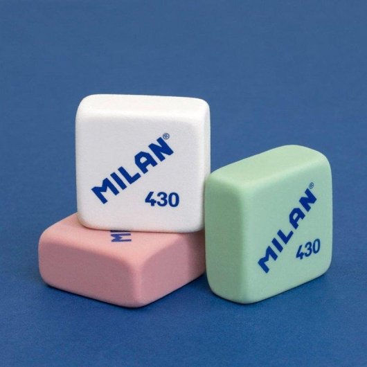 Radierer Milan Compact 1918 Blau mit Ersatzgummis