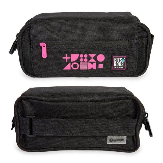 Estuche Escolar Triple Grafoplás Fluor con 40 Utensilios Incluidos