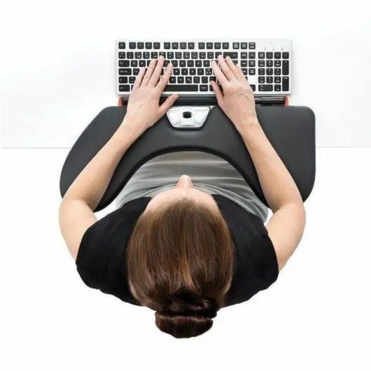 Soporte de muñecas RollerMouse Max Contour Design Negro Cuero vegano