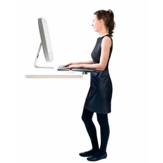 Soporte de muñecas RollerMouse Max Contour Design Negro Cuero vegano