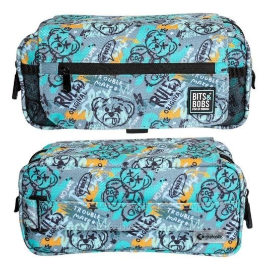 Estuche Escolar Triple Grafoplás ColePack EcoDesign con Material Incluido y 3 cremalleras