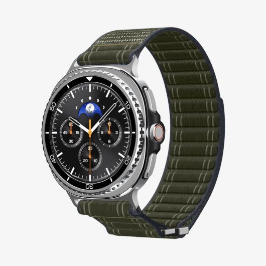 Cinturino Spigen WBF0 per Samsung Watch 8 Verde Tessuto